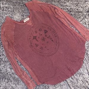 UO Waffle Knit Long Sleeve Top